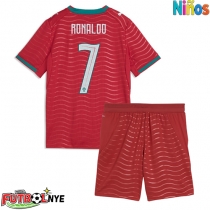 Camiseta Portugal Cristiano Ronaldo #7 Primera Equipación para niños Mundial 2026 manga corta (+ pantalones cortos)
